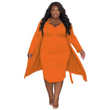 Luci Plus Size Solid Color Two Piece Set