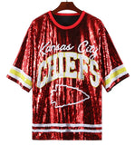 KC Chiefs Sequin Top