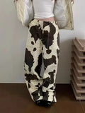 Y2K Baggy Cow Print Jean Pant