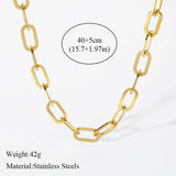 Stainless Steel  Thick Link Chain Necklace