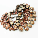 Vintage-Inspired Geometric Crystal Necklace