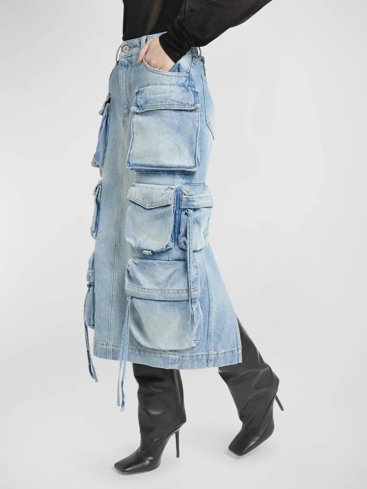 Mini Denim Skirt Outfit Ideas by Crystal Crystina, primary view
