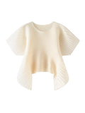Cream-colored poncho on a white background