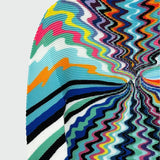 CurveKind™ Printed Pleated Stretch Crewneck Top