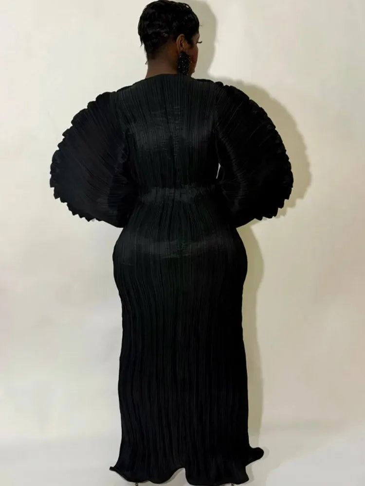 CurveKind™ Sculpted Puff-Sleeve Column Gown by Crystal Crystina, alternate view 4