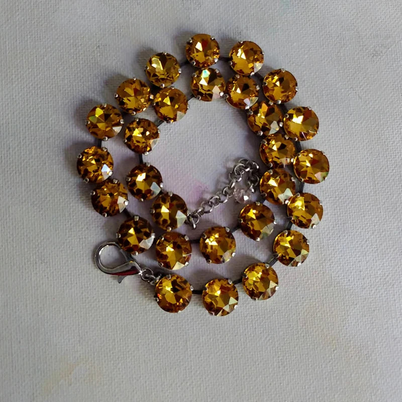 Stylish Glass Crystal Necklace of Copper Claw by Crystal Crystina, alternate view 3