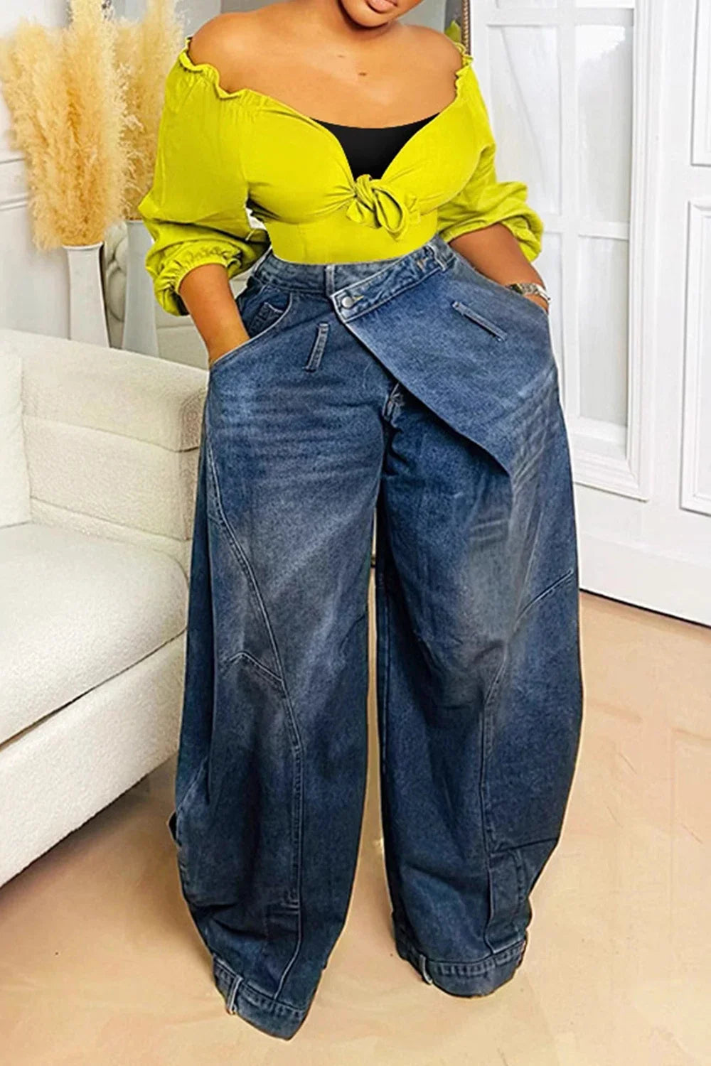 Loose Denim Jeans by Crystal Crystina, alternate view 7
