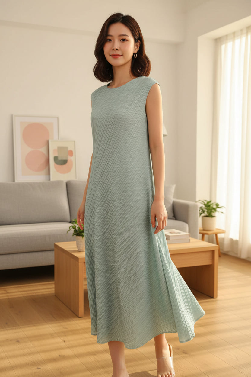CurveKind™ Pleated Summer Dress