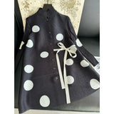 CurveKind™ Polka Dot Pleated Shirt Dress