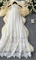 Lace Embroidery Sleeveless Dress
