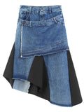 Jackie Irregular Denim Skirt