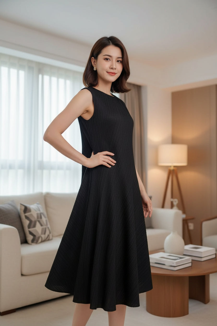 CurveKind™ Pleated Summer Dress