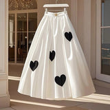 Sweetheart High Waist White Skirt