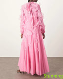 Exquisite Hot Pink Chiffon Evening Dress