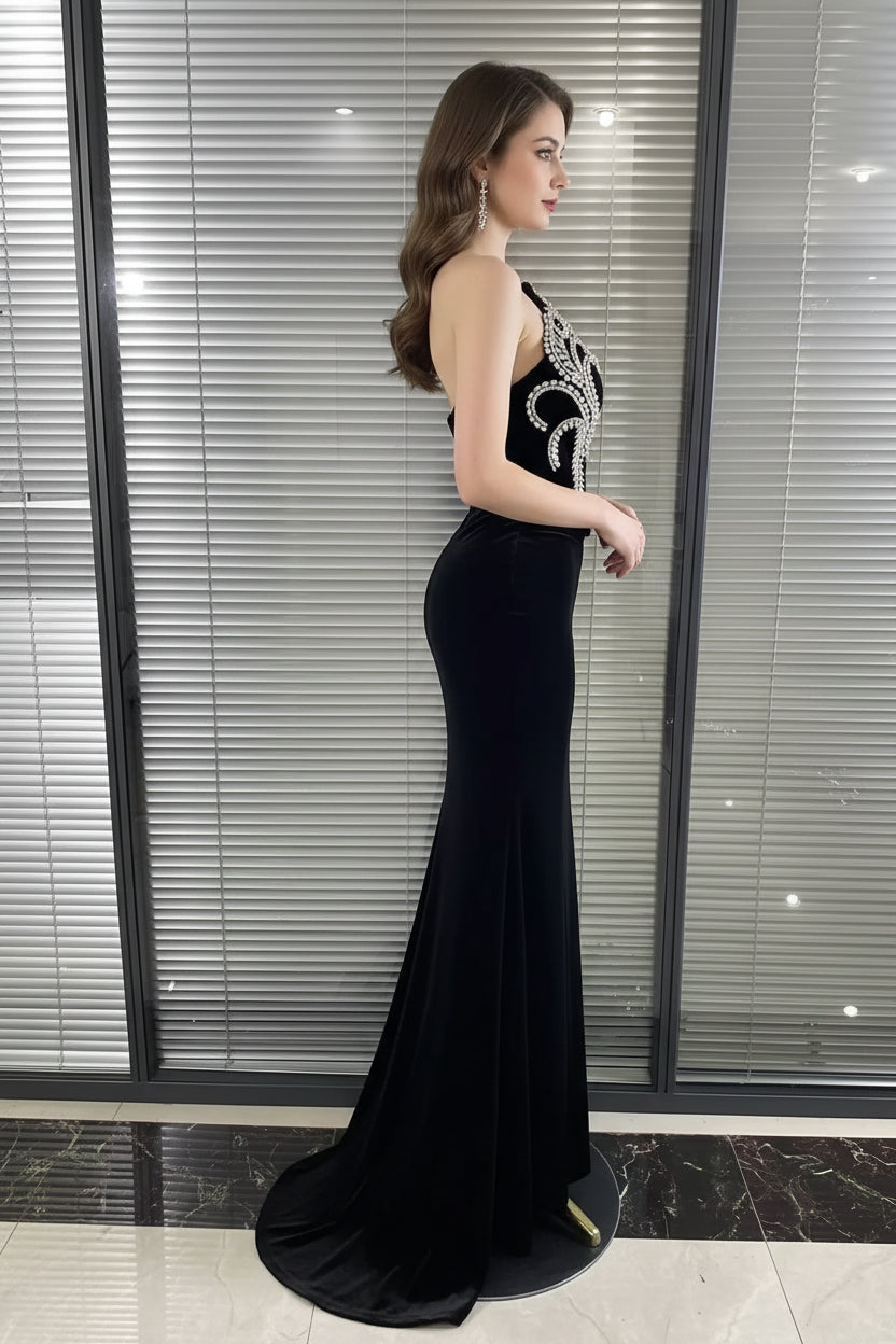 Velvet Diamond Bodycon Dress
