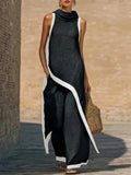 Linen Contrast Color Outfit
