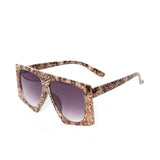 Oversized Punk Leopard Rectangle Sunglasses