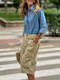 Loose Cotton Cargo Pants with Pockets