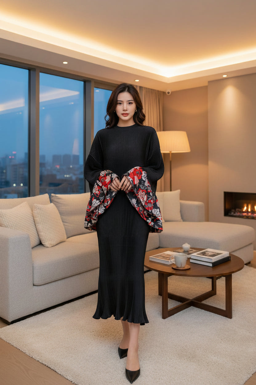 CurveKind™ Boho Kaftan Abaya Dress