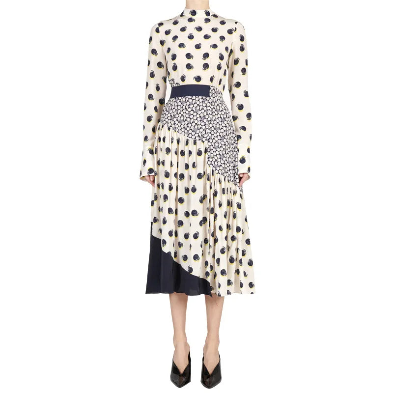 Patchwork Polka Dot Dress