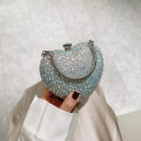 Heart Shaped Studded  Inlay Handbag