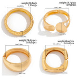 Chunky Gold Spring Bangles| Heavy Metal Bracelet Set