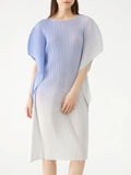 Gradient Batwing Stretch Dress