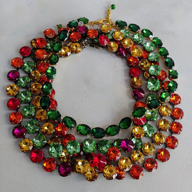 Stylish Glass Crystal Necklace of Copper Claw by Crystal Crystina, alternate view 7