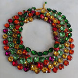 Stylish Glass Crystal Necklace of Copper Claw