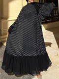 Polka Dot Abaya Dress