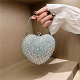 Heart Shaped Studded  Inlay Handbag