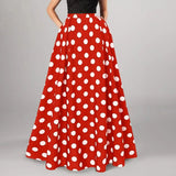 Polka Dot Maxi Skirt