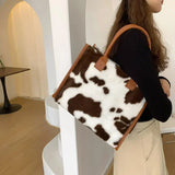Printed Pattern Soft Plush Handbag