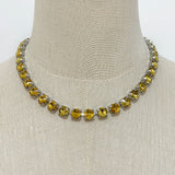 Oversized Crystal Elliptic Cut Necklace