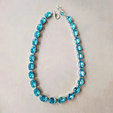 Color Stone Glass Necklaces - 1 Piece