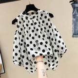 Polka Dot Off-Shoulder Blouse