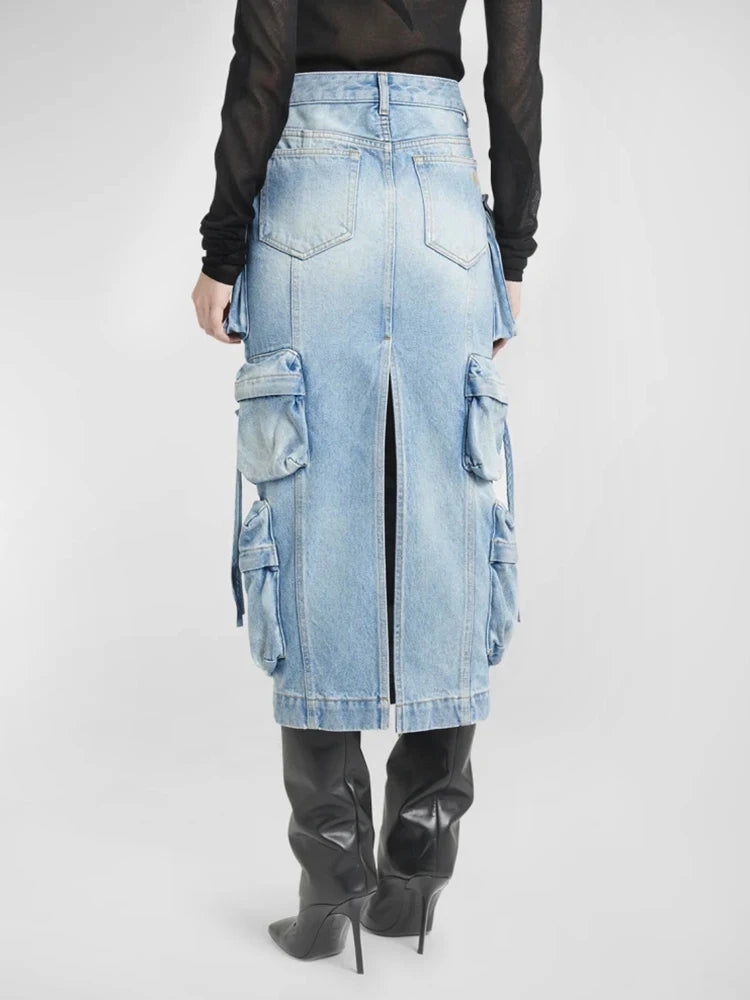 Mini Denim Skirt Outfit Ideas by Crystal Crystina, alternate view 2