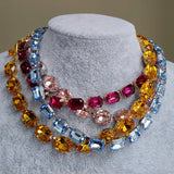 Modern Geometric Crystal Necklace
