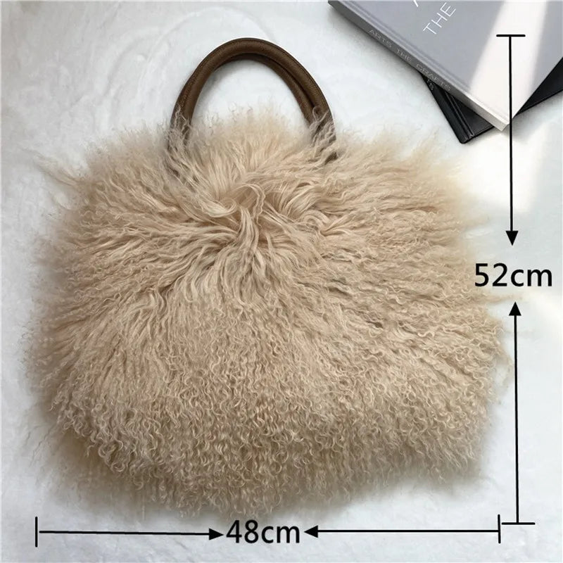 Stylish Wool Shoulder Carry Bag
