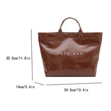 Slouchy Large Vinyl Tote Bag