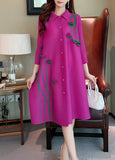 CurveKind™ Printed Pleated Cardigan Dress