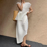 CurveKind™ Pleated Irregular Two-Piece Skirt Set