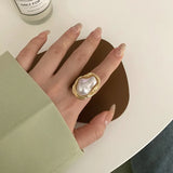 Opulent Pearl Adjustable Ring