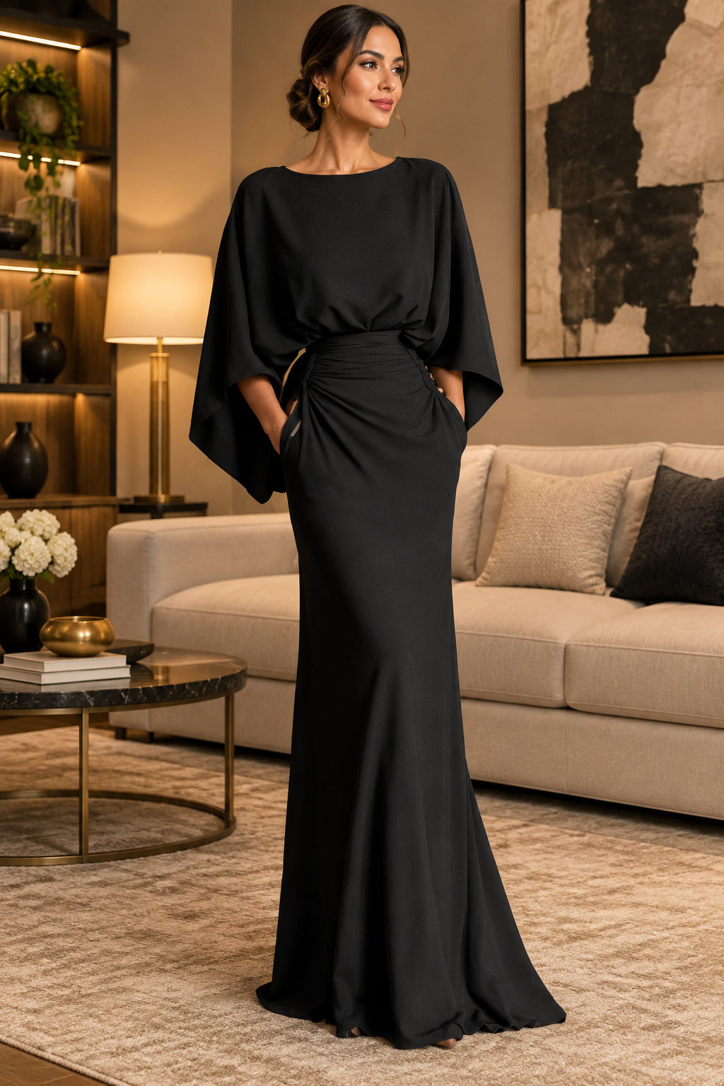 High Waist Pleated Party Dress