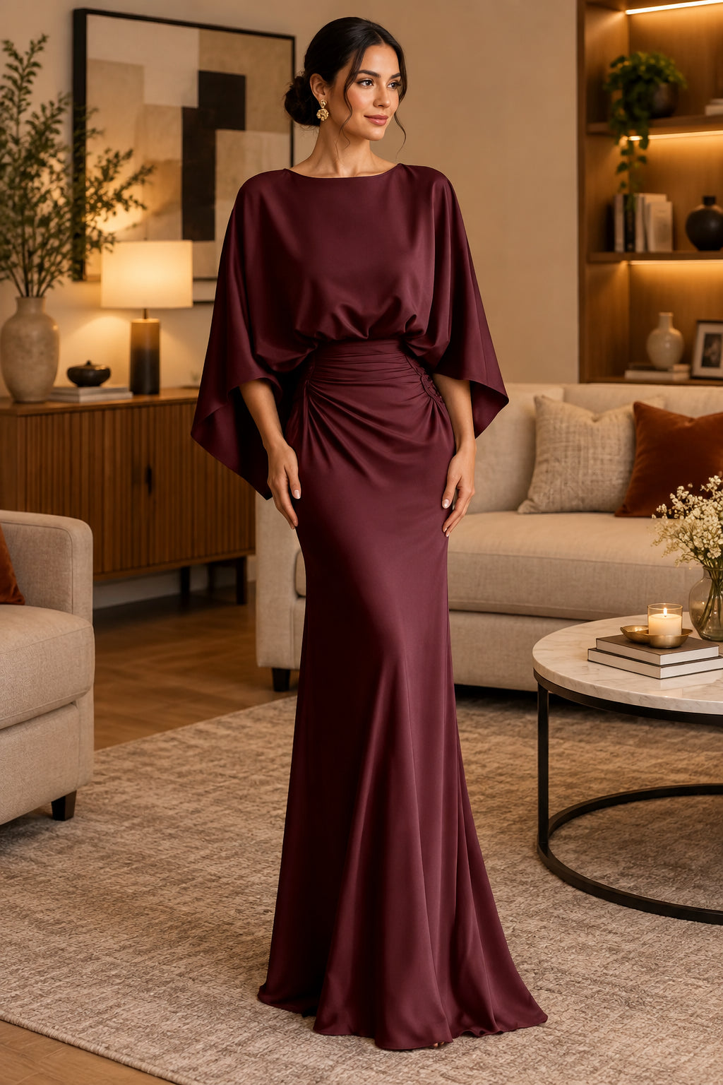 High Waist Pleated Party Dress