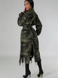 Camouflage Trench Coat| Stylish Women’s Outerwear