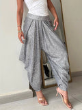 Harem Sequined Solid Pant