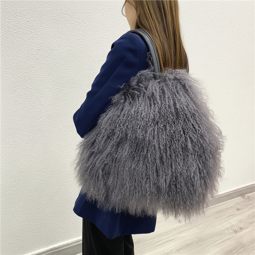 Stylish Wool Shoulder Carry Bag
