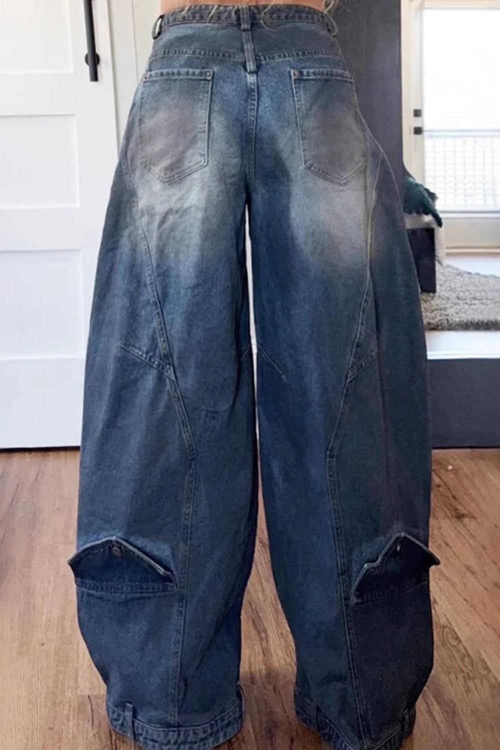 Washed Denim Jean Pant by Crystal Crystina, alternate view 4