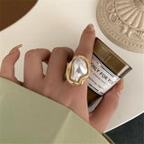 Opulent Pearl Adjustable Ring